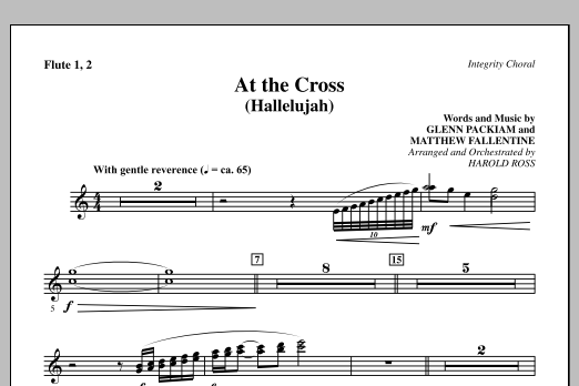 Harold Ross At The Cross (Hallelujah) - Flute 1 & 2 Sheet Music Notes & Chords for Choir Instrumental Pak - Download or Print PDF
