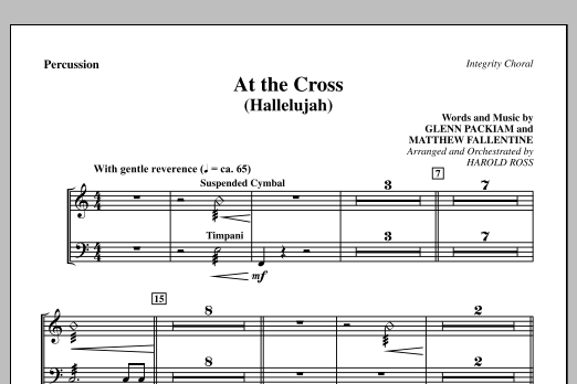 Harold Ross At The Cross (Hallelujah) - Percussion Sheet Music Notes & Chords for Choir Instrumental Pak - Download or Print PDF