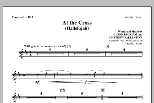 Harold Ross At The Cross (Hallelujah) - Trumpet 1 Sheet Music Notes & Chords for Choir Instrumental Pak - Download or Print PDF