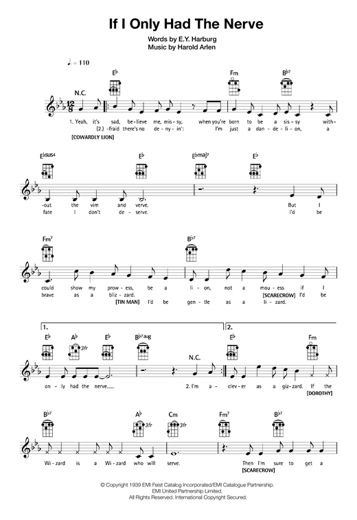 Harold Arlen If I Only Had The Nerve Sheet Music Notes & Chords for Easy Piano - Download or Print PDF
