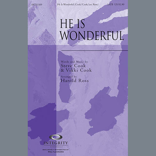Harold Ross Harold Ross, He Is Wonderful - Alto Sax (Horn sub.), Choir Instrumental Pak