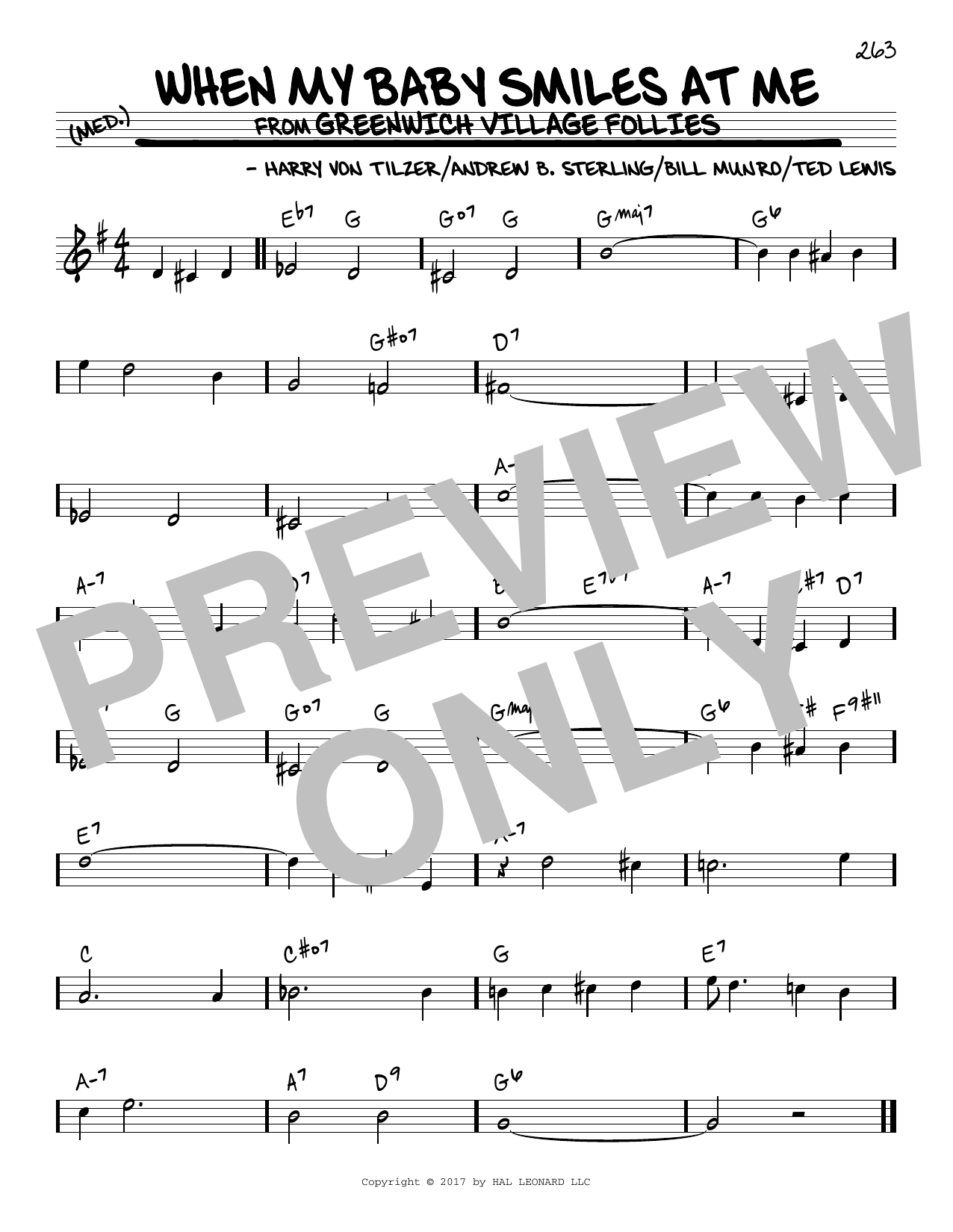 Harry Von Tilzer When My Baby Smiles At Me Sheet Music Notes & Chords for Easy Piano - Download or Print PDF
