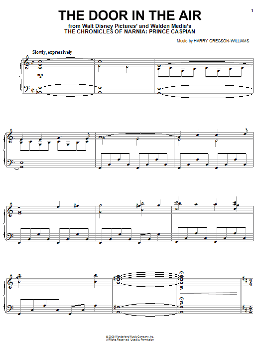 The Door In The Air sheet music