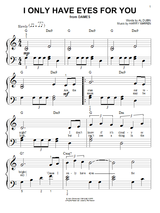 I Only Have Eyes For You sheet music