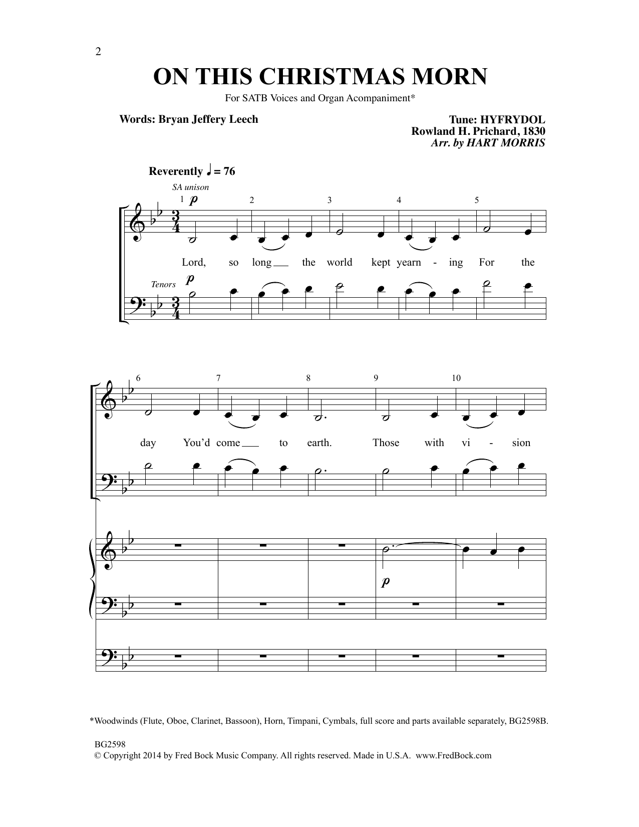 Hart Morris On This Christmas Morn Sheet Music Notes & Chords for Choral - Download or Print PDF