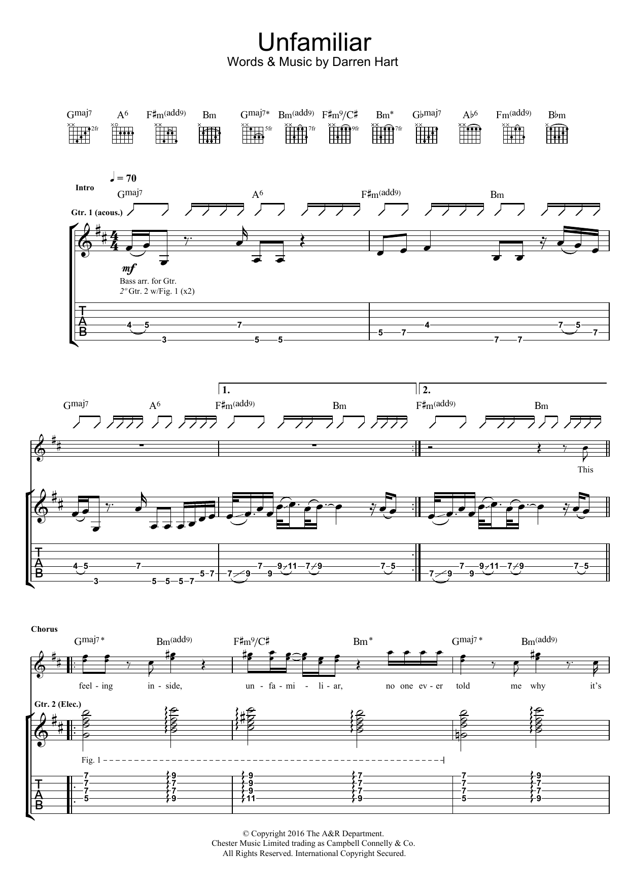 Unfamilar sheet music