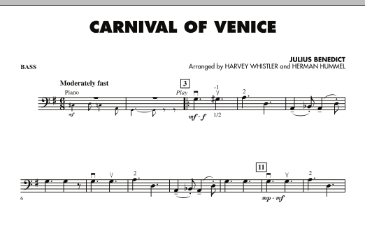 Carnival of Venice - Bass sheet music