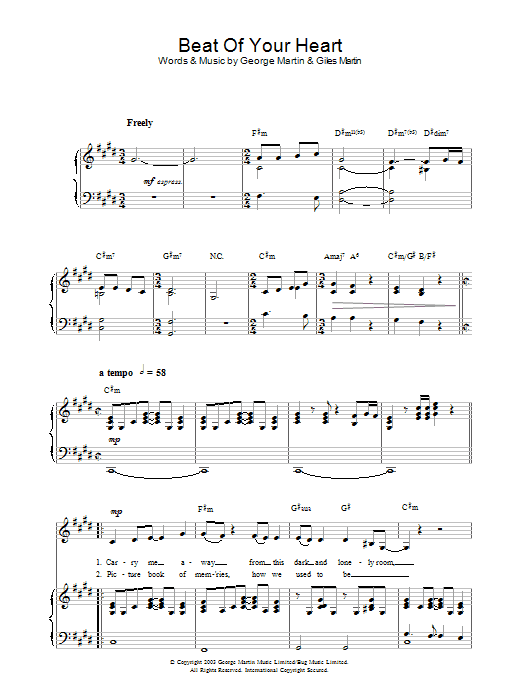 Hayley Westenra Beat Of Your Heart Sheet Music Notes & Chords for Piano, Vocal & Guitar - Download or Print PDF