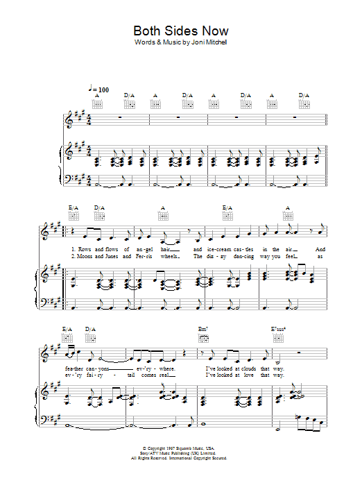 Hayley Westenra Both Sides Now Sheet Music Notes & Chords for Piano, Vocal & Guitar - Download or Print PDF