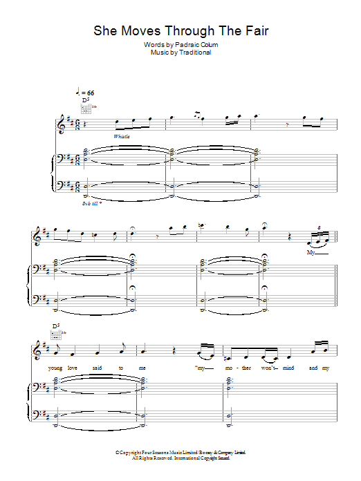 Hayley Westenra She Moves Through The Fair Sheet Music Notes & Chords for Piano, Vocal & Guitar - Download or Print PDF