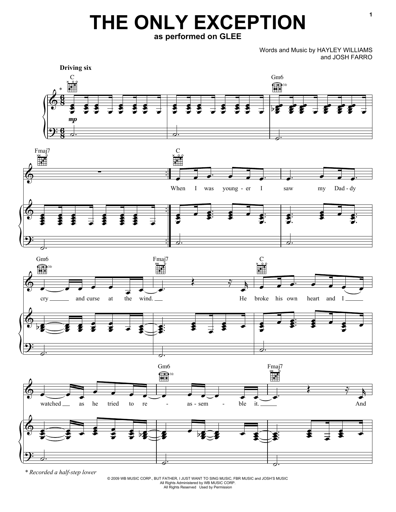 The Only Exception sheet music