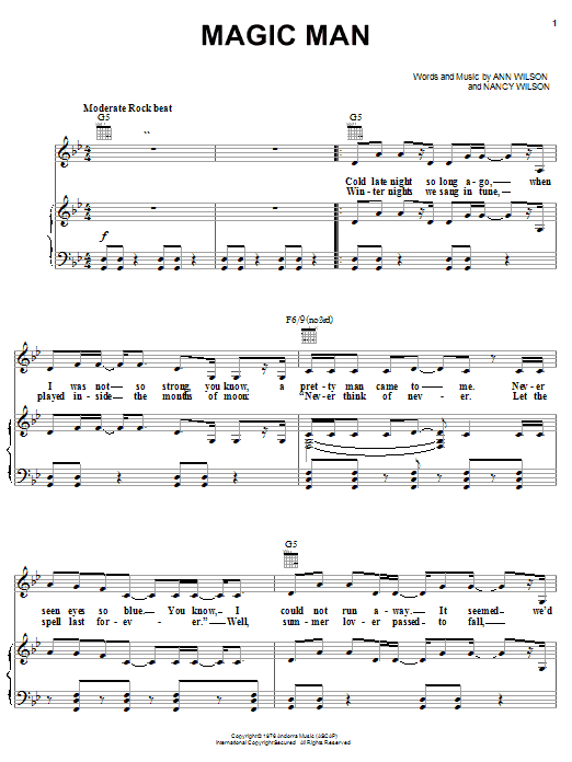 Heart Magic Man Sheet Music Notes & Chords for Guitar Lead Sheet - Download or Print PDF