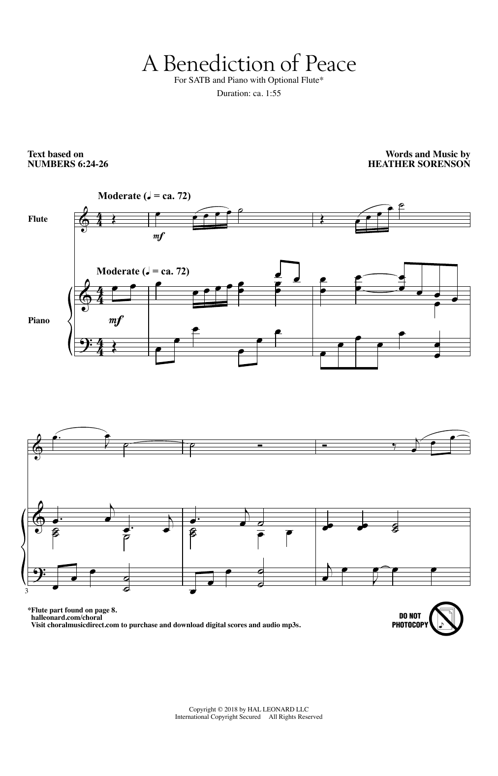Heather Sorenson A Benediction Of Peace Sheet Music Notes & Chords for SATB - Download or Print PDF