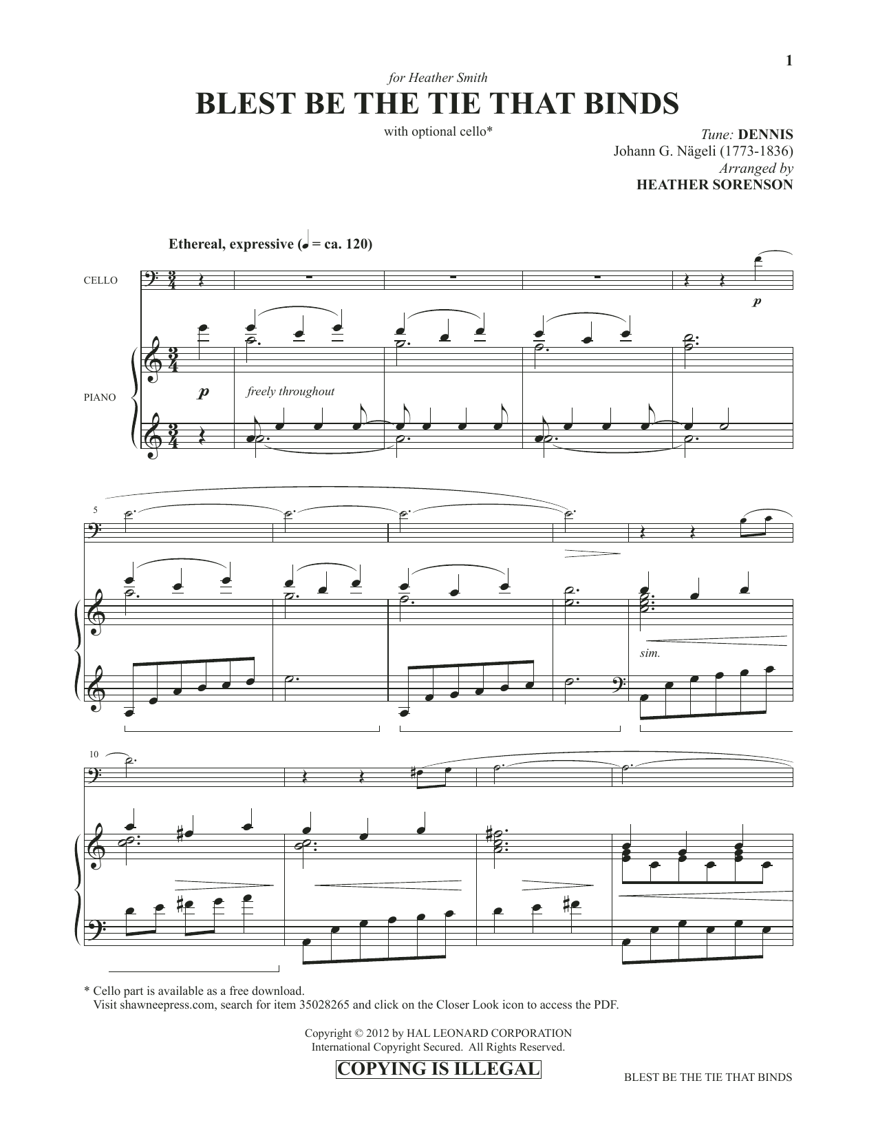 Heather Sorenson Blest Be The Tie That Binds (from Images: Sacred Piano Reflections) Sheet Music Notes & Chords for Piano Solo - Download or Print PDF
