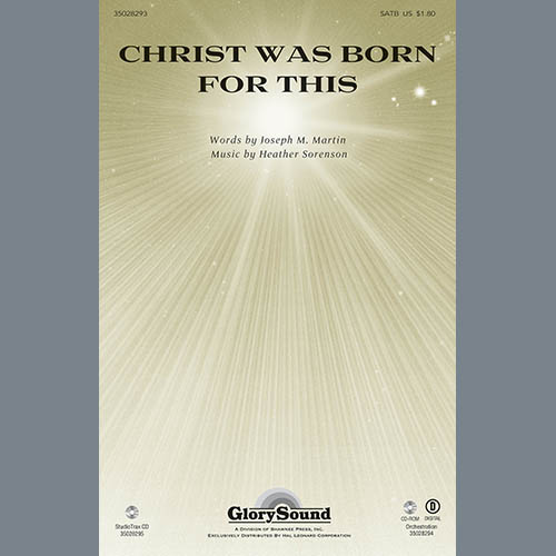 Heather Sorenson, Christ Was Born For This - Percussion 1 & 2, Choir Instrumental Pak