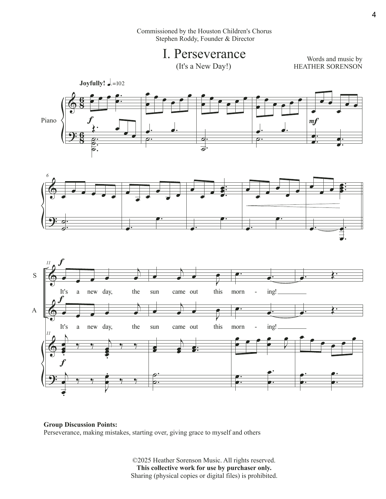 Heather Sorenson Compassion (I Will Be The One) (from Lessons Learned from Kids) Sheet Music Notes & Chords for Choir - Download or Print PDF