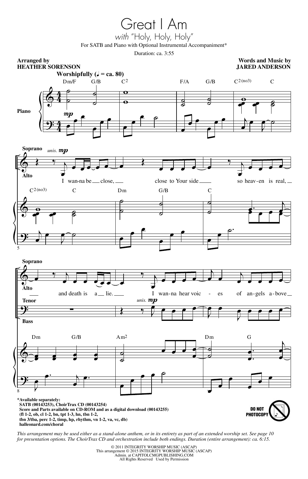 Heather Sorenson Great I Am Sheet Music Notes & Chords for SATB - Download or Print PDF