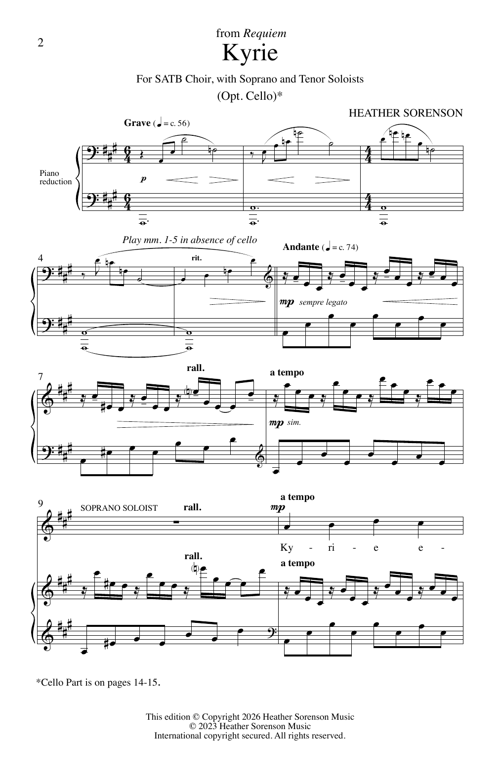 Heather Sorenson Kyrie Sheet Music Notes & Chords for SATB Choir - Download or Print PDF