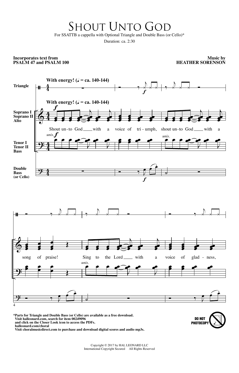 Heather Sorenson Shout Unto God Sheet Music Notes & Chords for SATB - Download or Print PDF