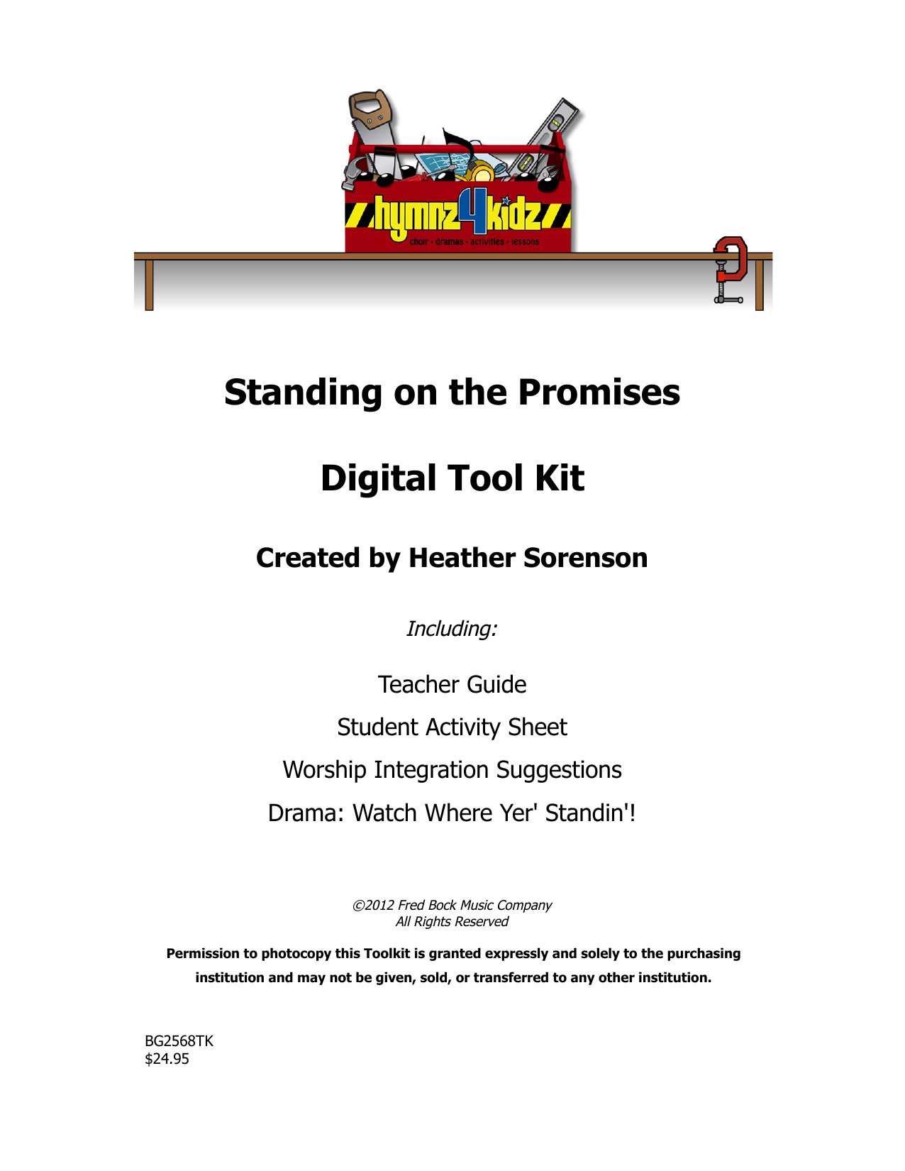 Heather Sorenson Standing On The Promises Sheet Music Notes & Chords for Choral Tool Kit - Download or Print PDF