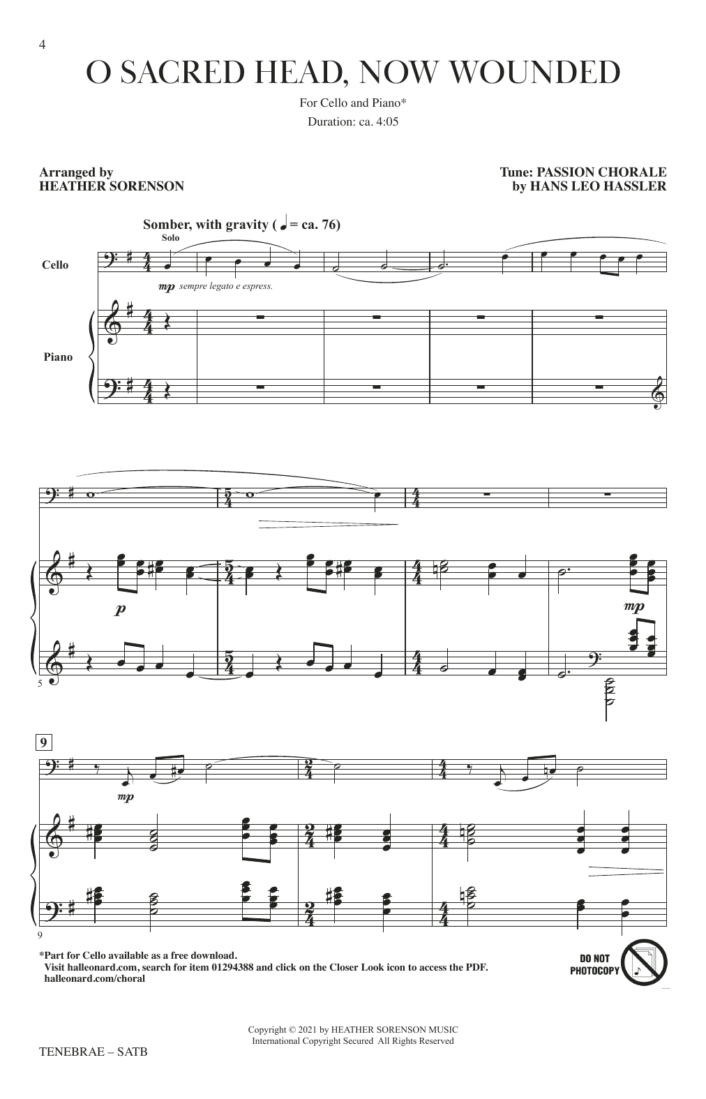 Heather Sorenson Tenebrae (A Service of Shadows) Sheet Music Notes & Chords for SATB Choir - Download or Print PDF