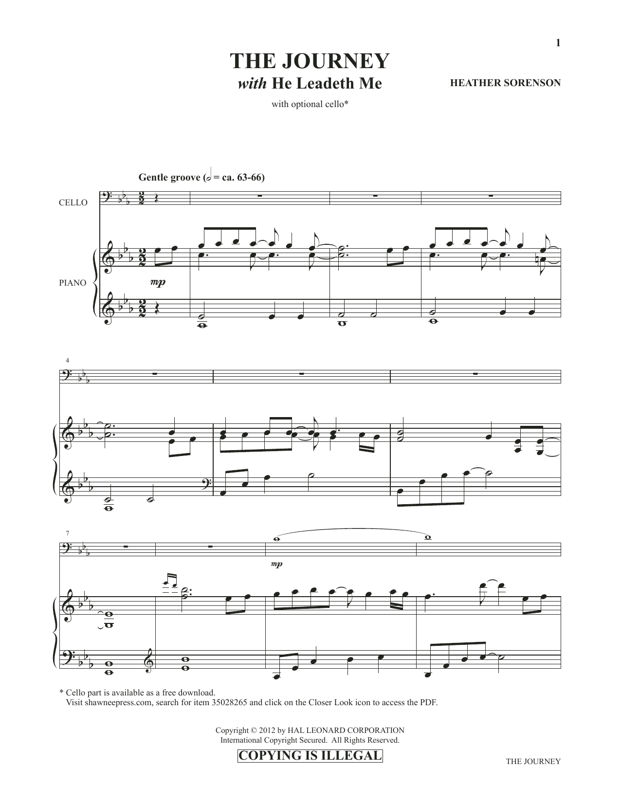 Heather Sorenson The Journey (with He Leadeth Me) (from Images: Sacred Piano Reflections) Sheet Music Notes & Chords for Piano Solo - Download or Print PDF