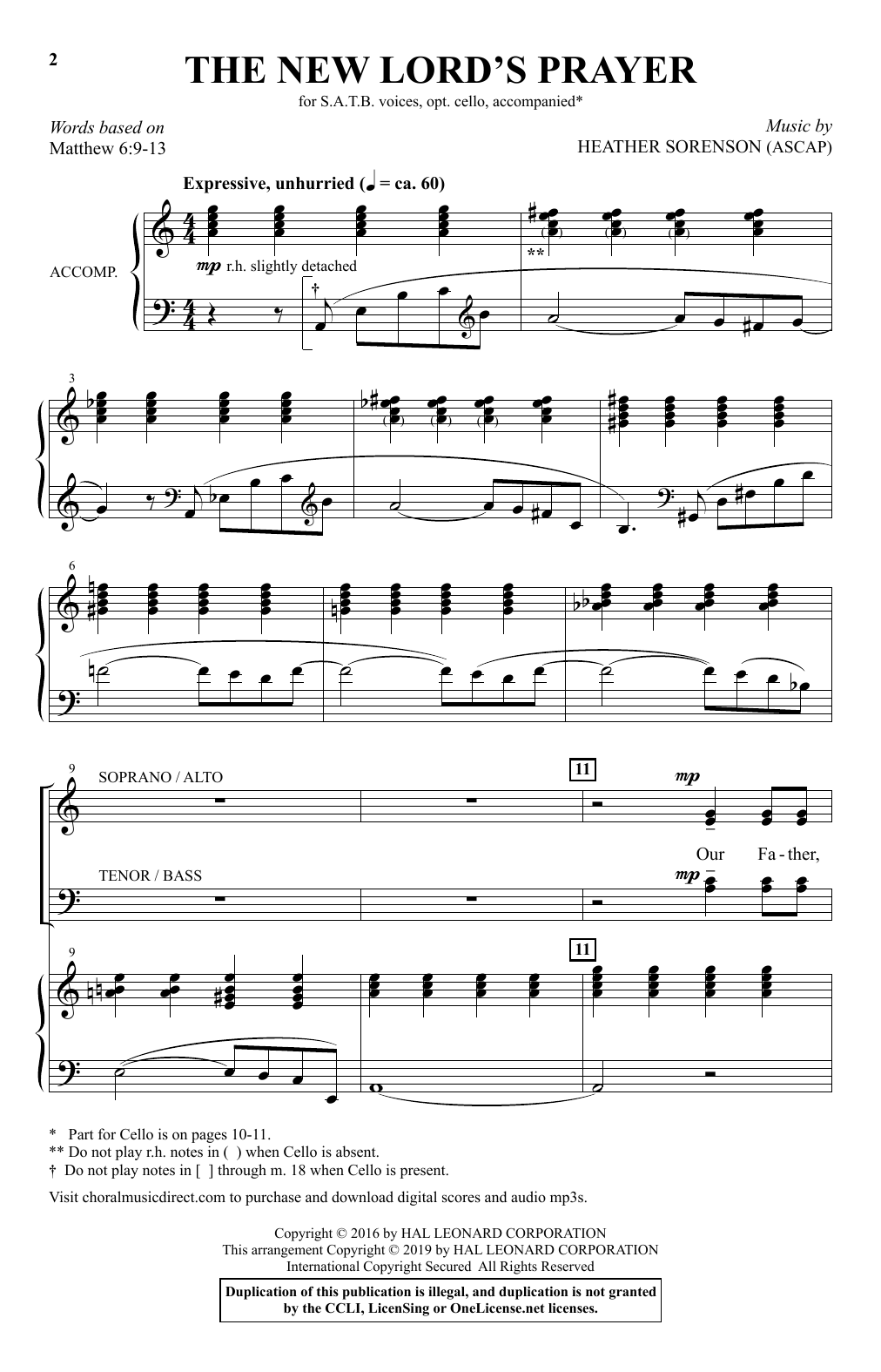 Heather Sorenson The New Lord's Prayer Sheet Music Notes & Chords for SATB Choir - Download or Print PDF