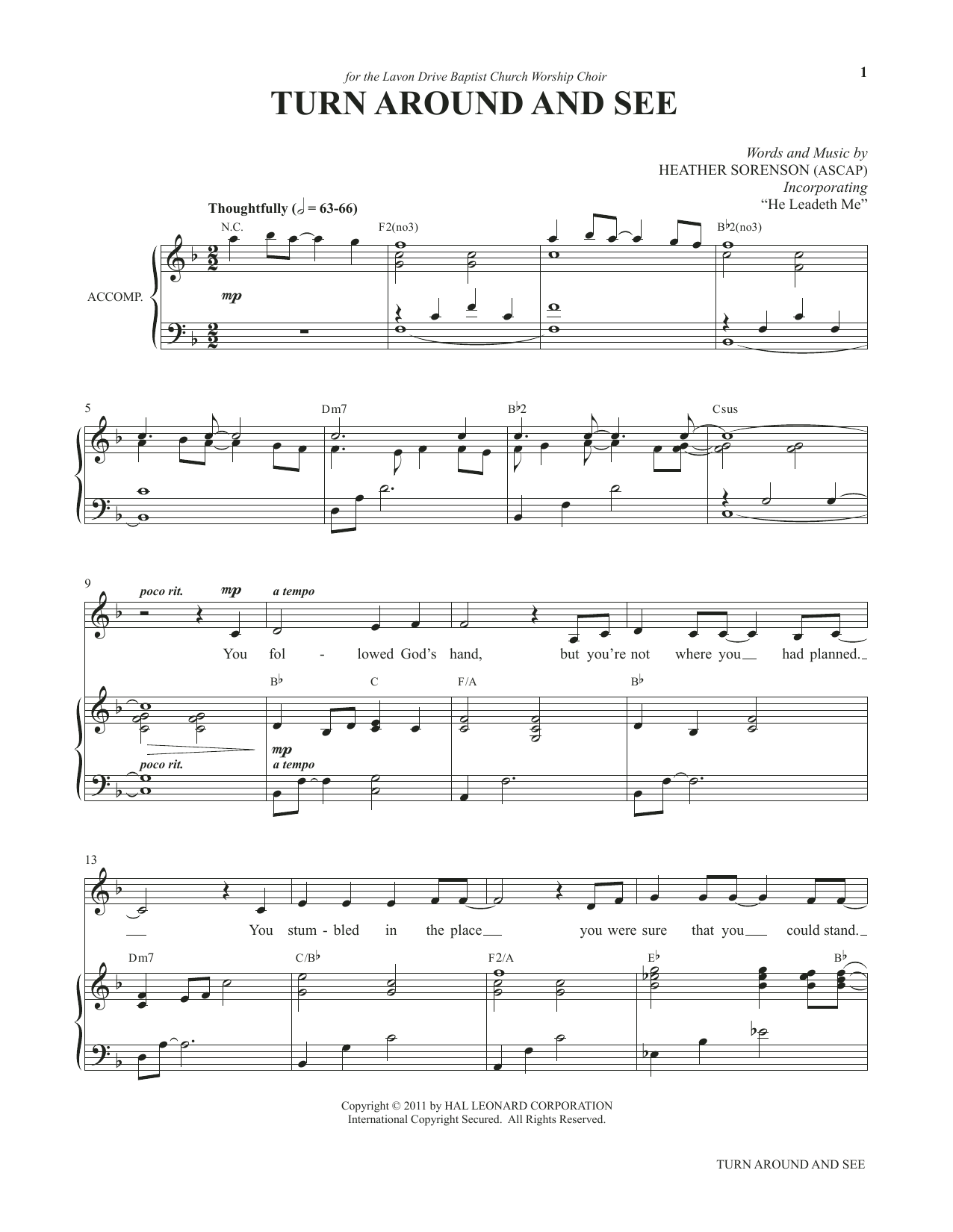 Heather Sorenson Turn Around And See (from My Alleluia: Vocal Solos for Worship) Sheet Music Notes & Chords for Piano & Vocal - Download or Print PDF