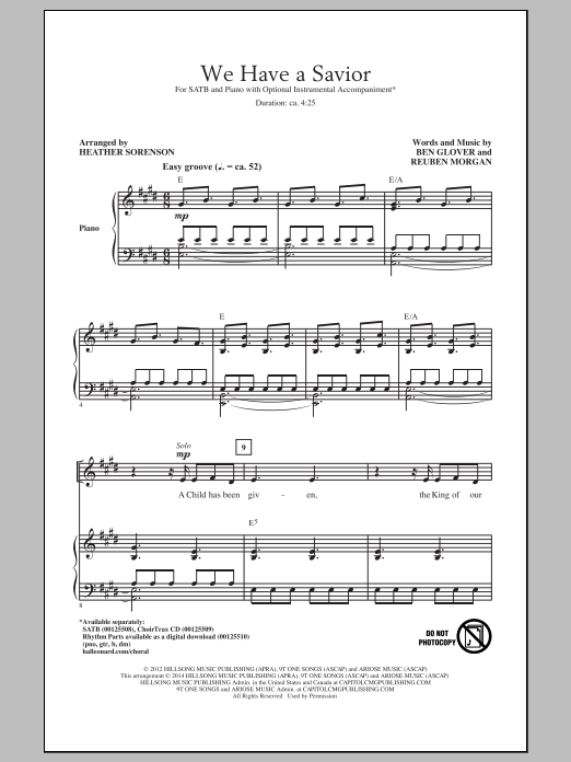 Heather Sorenson We Have A Savior Sheet Music Notes & Chords for SATB - Download or Print PDF