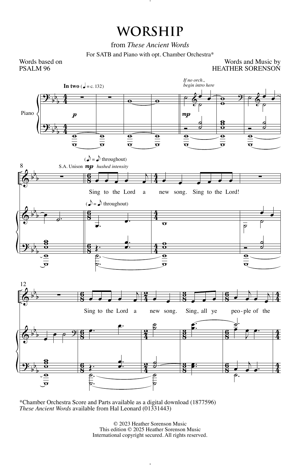 Heather Sorenson Worship Sheet Music Notes & Chords for SATB Choir - Download or Print PDF Heather Sorenson Worship Sheet Music Notes & Chords for SATB Choir - Download or Print PDF