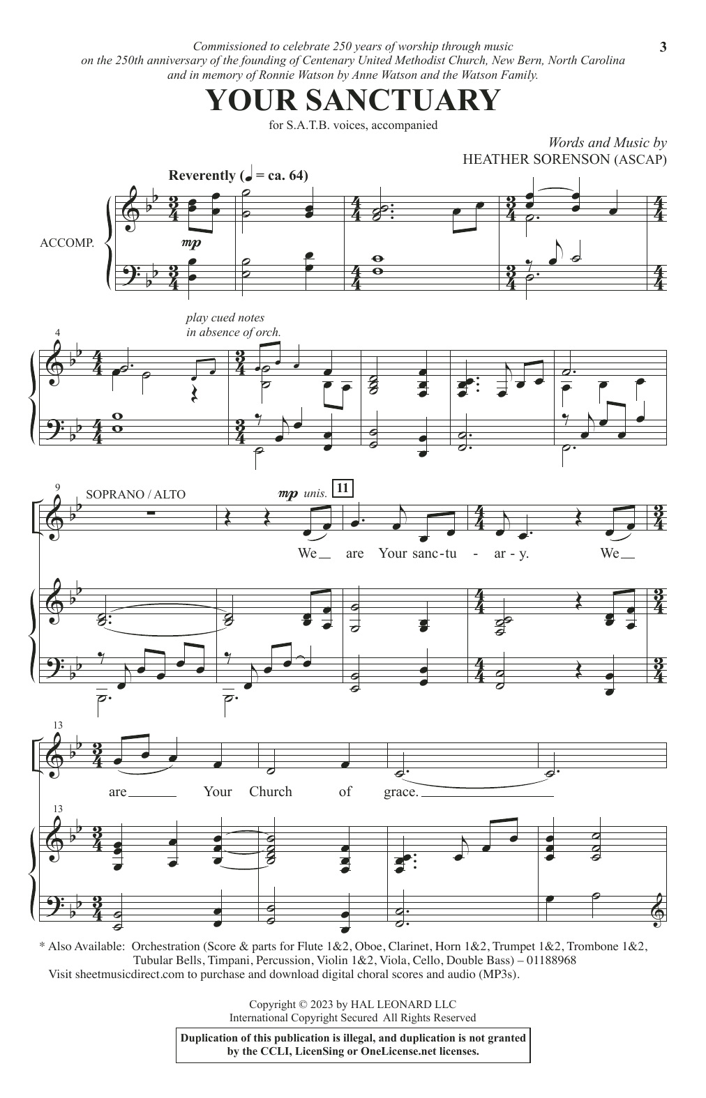 Heather Sorenson Your Sanctuary Sheet Music Notes & Chords for SATB Choir - Download or Print PDF