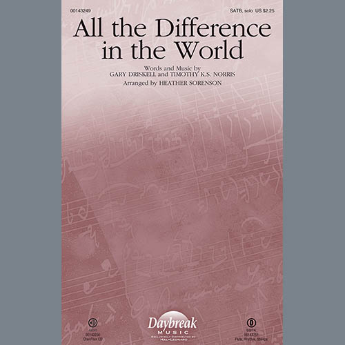Heather Sorenson Heather Sorenson, All the Difference in the World - Keyboard String Reduction, Choir Instrumental Pak