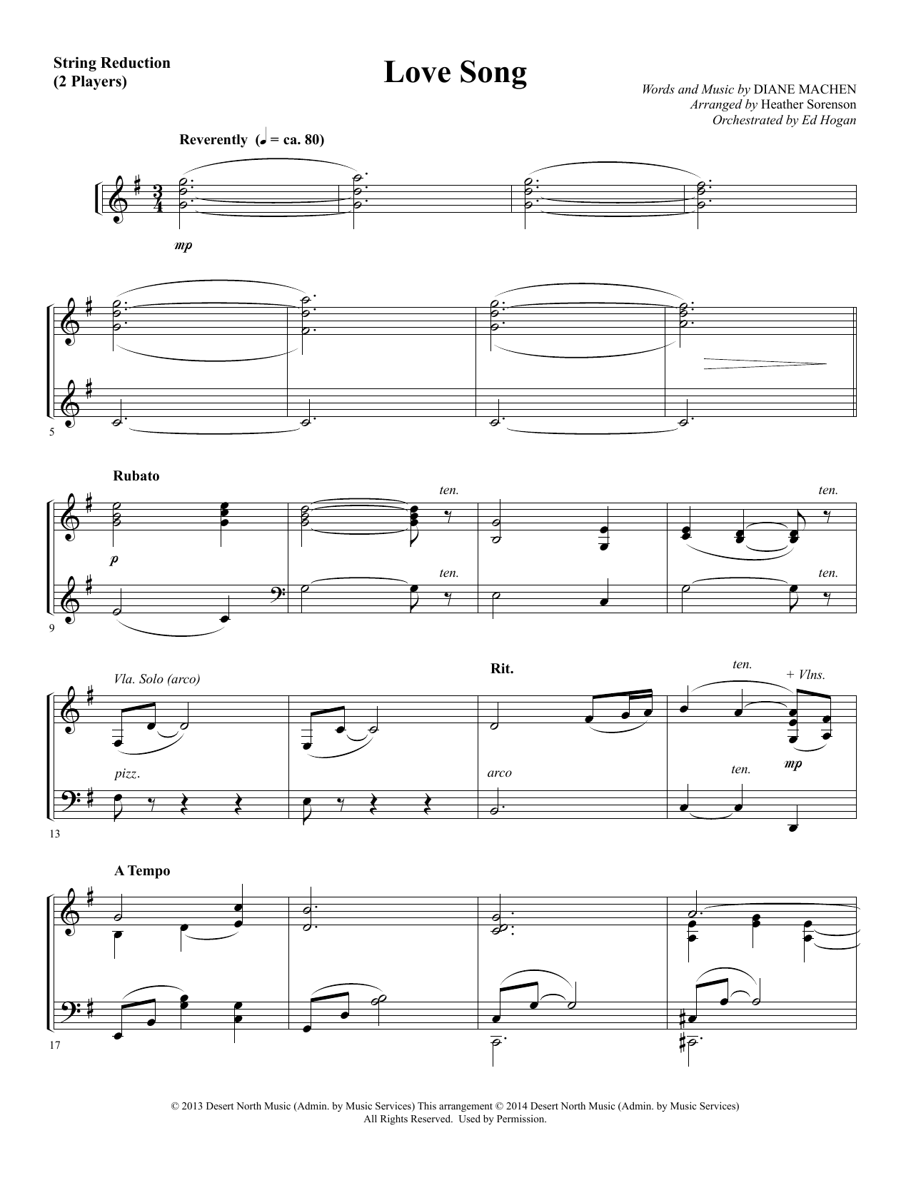 Preview Heather Sorenson Love Song - Keyboard String Reduction Sacred sheet music, notes and chords for Choir Instrumental Pak, SKU: 340040 Love Song - Keyboard String Reduction sheet music