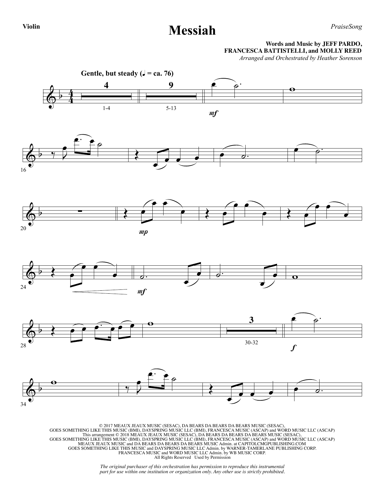 Messiah - Violin sheet music