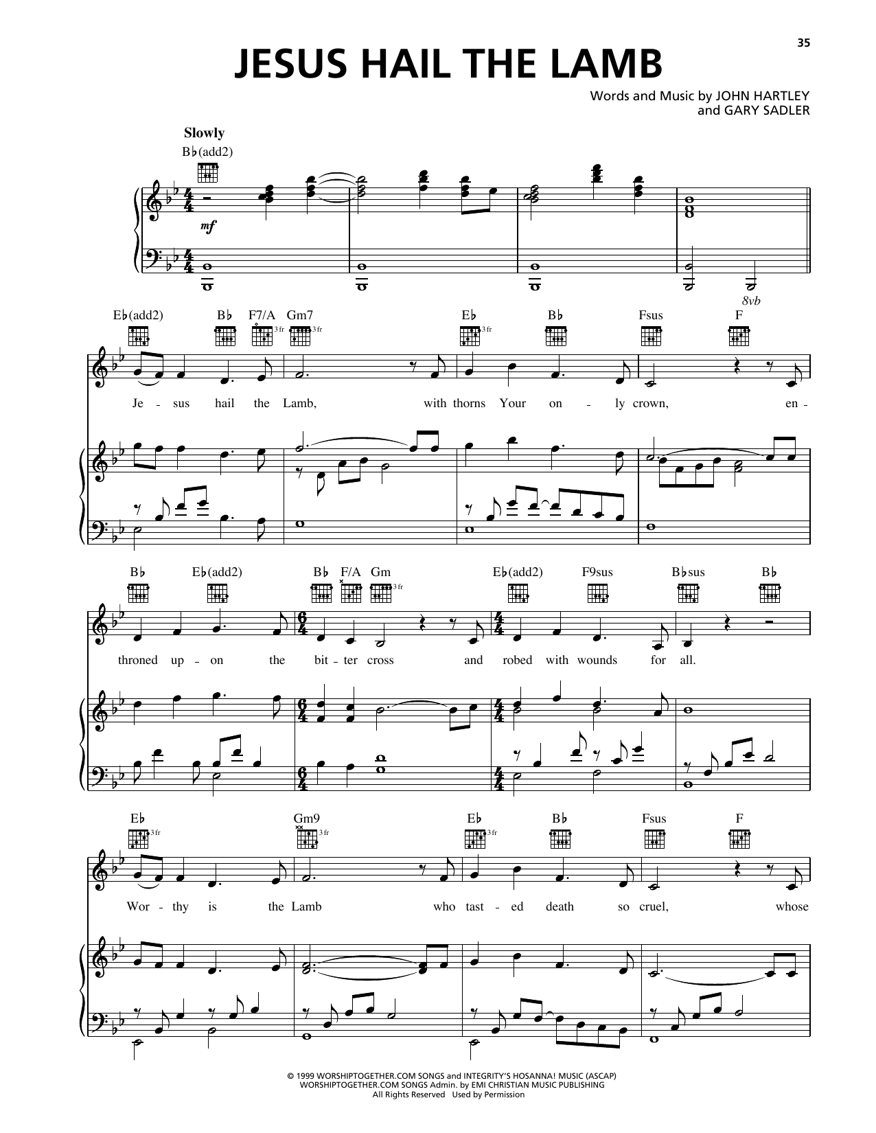 Heaven & Earth Jesus Hail The Lamb Sheet Music Notes & Chords for Piano, Vocal & Guitar Chords (Right-Hand Melody) - Download or Print PDF Heaven & Earth Jesus Hail The Lamb Sheet Music Notes & Chords for Piano, Vocal & Guitar Chords (Right-Hand Melody) - Download or Print PDF