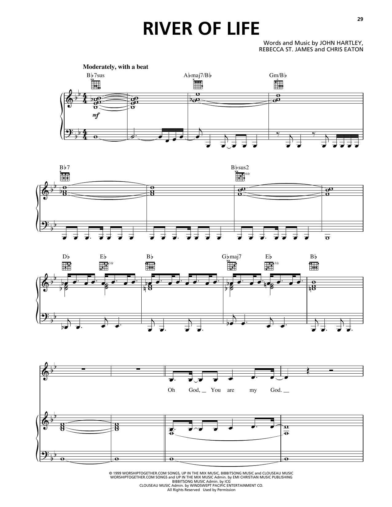 Heaven & Earth River Of Life Sheet Music Notes & Chords for Piano, Vocal & Guitar Chords (Right-Hand Melody) - Download or Print PDF