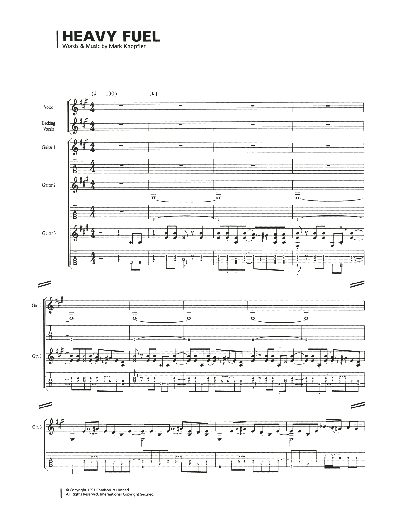 Preview Dire Straits Heavy Fuel Rock sheet music, notes and chords for Guitar Tab, SKU: 449603 sheet music, piano notes, chords, guitar tabs, score, transpose, transcribe, how to play, guide, download, learn, tutorial, progression, song, artist, awards, billboard, mtv, vh1, tour, single, album, release