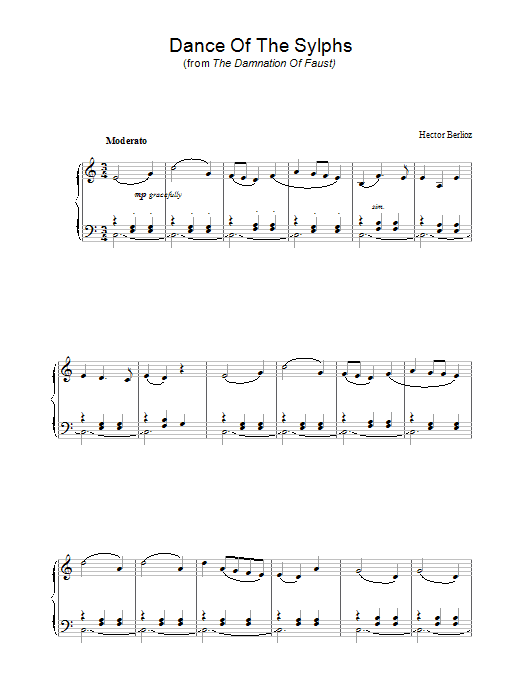 Hector Berlioz Dance Of The Sylphs (from The Damnation Of Faust) Sheet Music Notes & Chords for Beginner Piano - Download or Print PDF