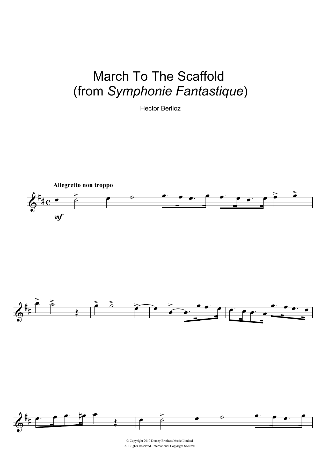 Hector Berlioz Symphonie Fantastique (4th Movement: March To The Scaffold) Sheet Music Notes & Chords for Flute - Download or Print PDF