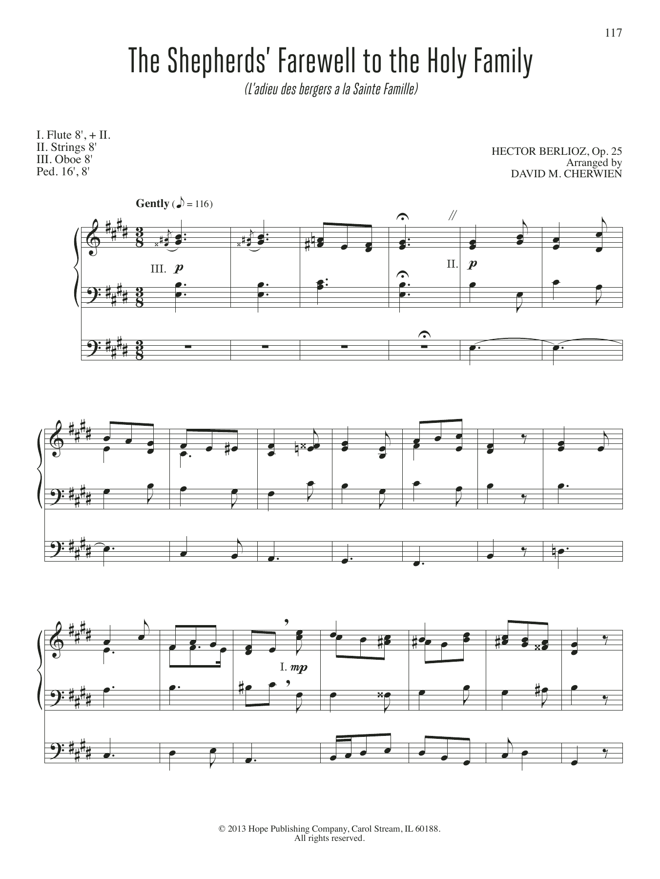 Hector Berlioz The Shepherd's Farewell To The Holy Family Sheet Music Notes & Chords for Organ - Download or Print PDF
