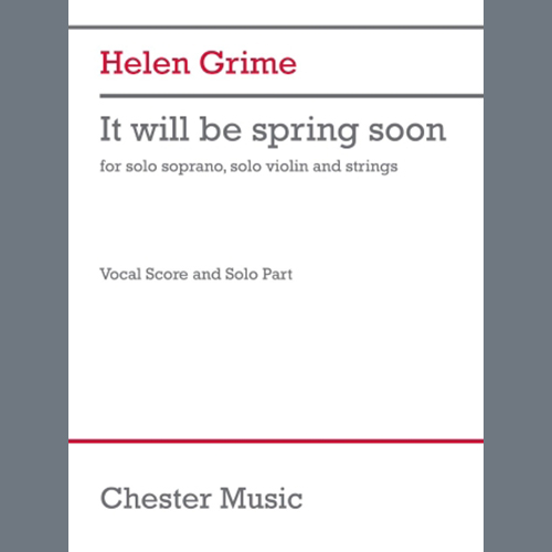 Helen Grime, It will be spring soon, Piano & Vocal