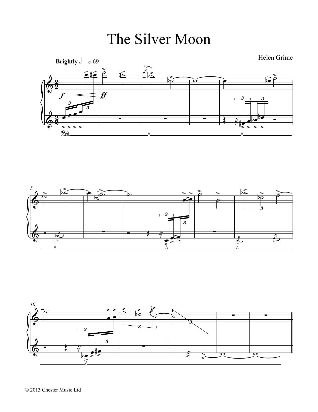 Helen Grime The Silver Moon Sheet Music Notes & Chords for Piano Solo - Download or Print PDF