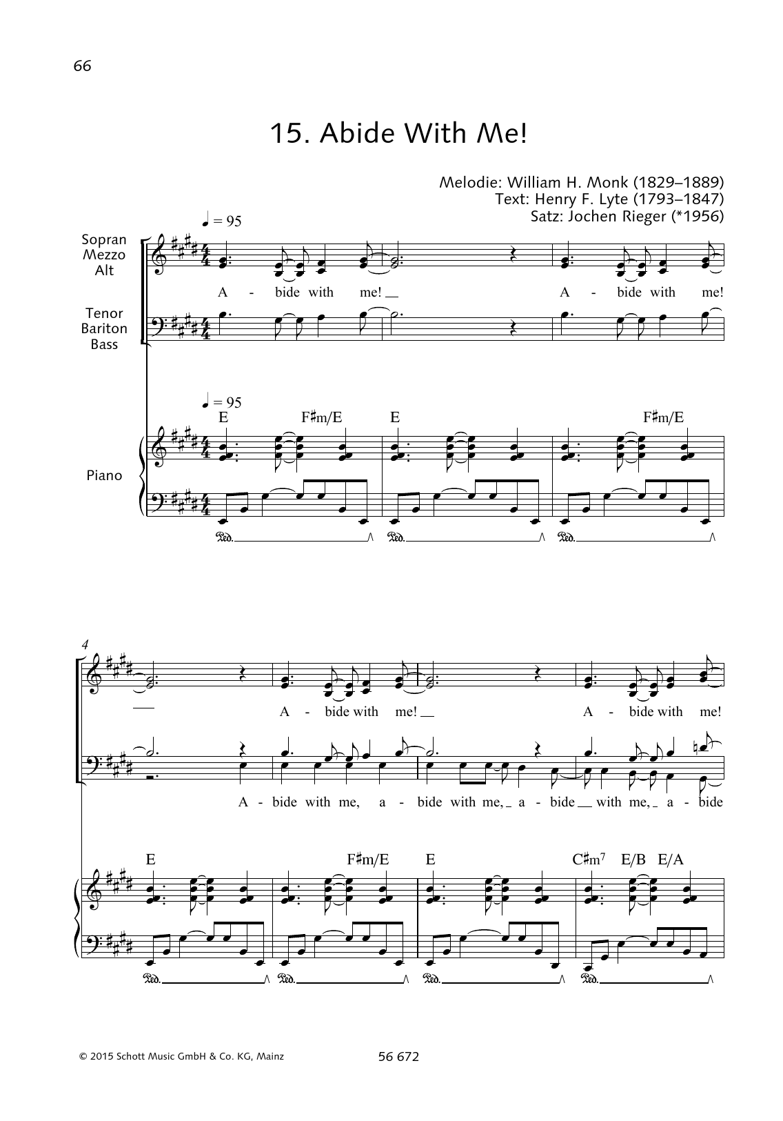 Henry Francis Lyte Abide With Me! Sheet Music Notes & Chords for Choral - Download or Print PDF