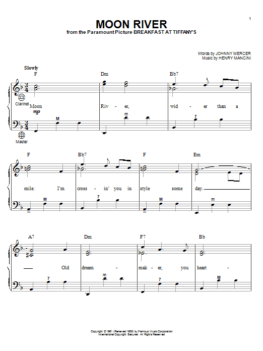 Henry Mancini Moon River Sheet Music Notes & Chords for Ukulele - Download or Print PDF