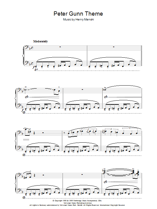 Henry Mancini Peter Gunn Theme Sheet Music Notes & Chords for Easy Guitar Tab - Download or Print PDF