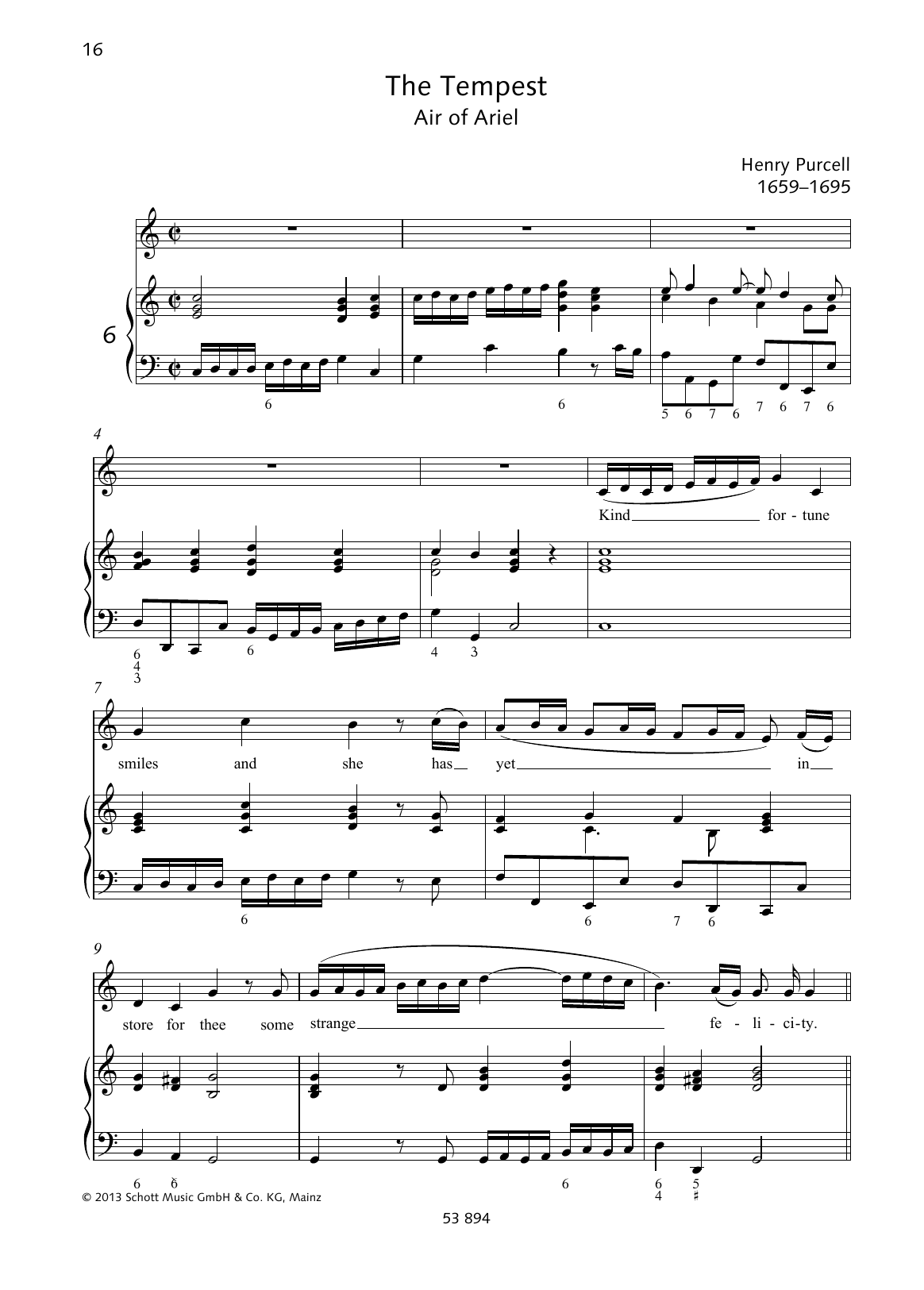 Henry Purcell Kind fortune smiles Sheet Music Notes & Chords for Piano & Vocal - Download or Print PDF