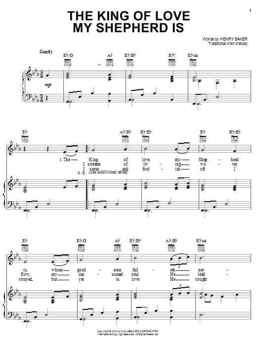 Henry Williams Baker The King Of Love My Shepherd Is Sheet Music Notes & Chords for Clarinet Solo - Download or Print PDF