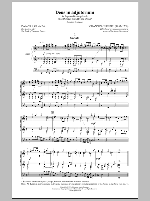 Henry Woodward Deus In Adjutorium Sheet Music Notes & Chords for SATB - Download or Print PDF