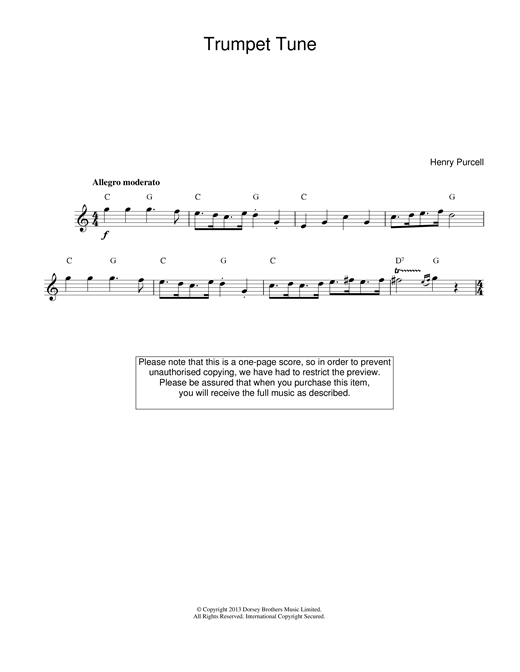 Trumpet Tune sheet music