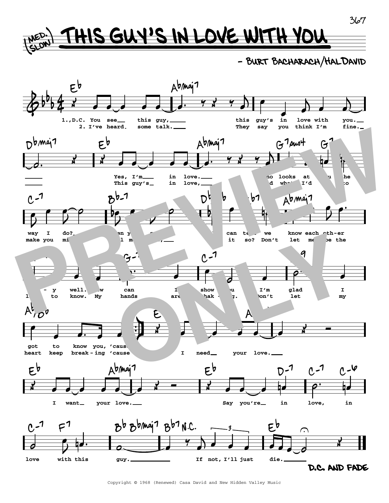 Herb Alpert This Guy's In Love With You (High Voice) Sheet Music Notes & Chords for Real Book – Melody, Lyrics & Chords - Download or Print PDF